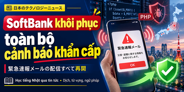 SoftBank Khôi Phục Toàn Bộ Cảnh Báo Khẩn Cấp Sau Bảo Trì PHP